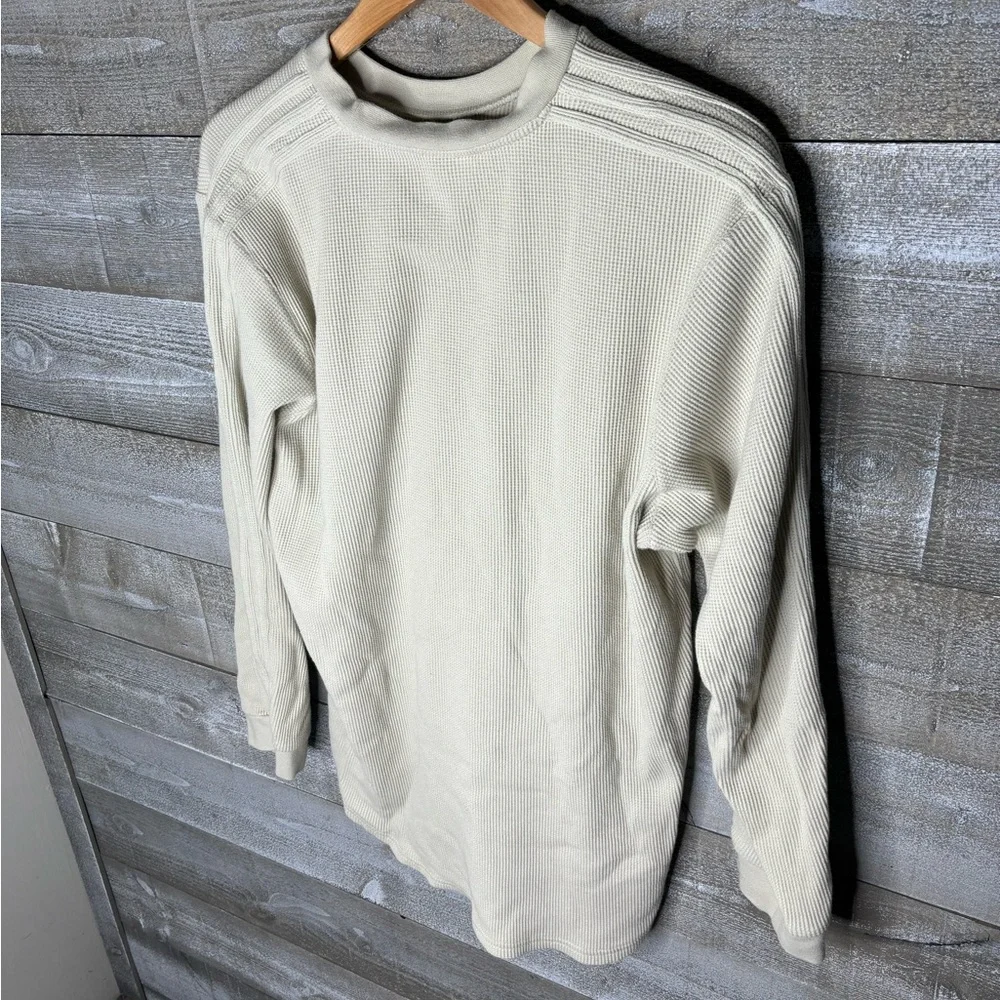 Adidas mens beige thermal side stripe L